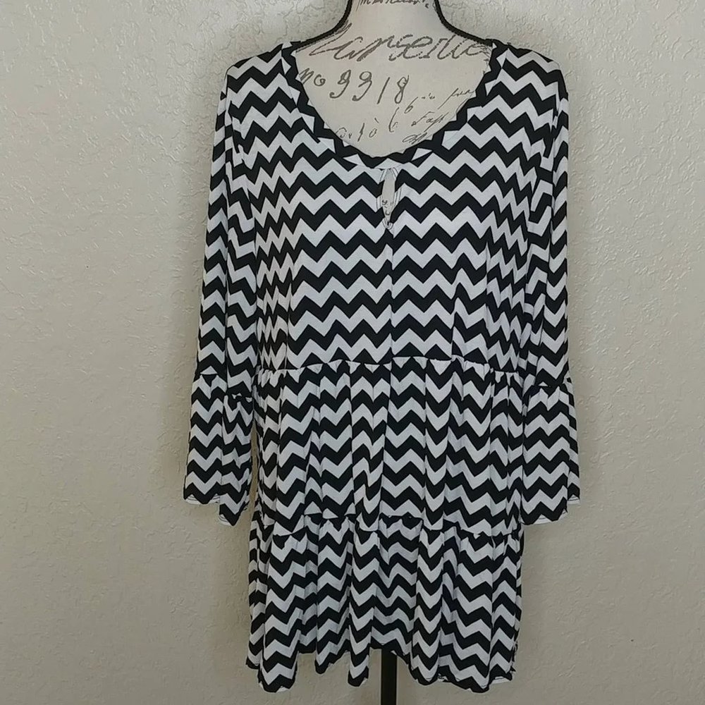 Chevron Print Top